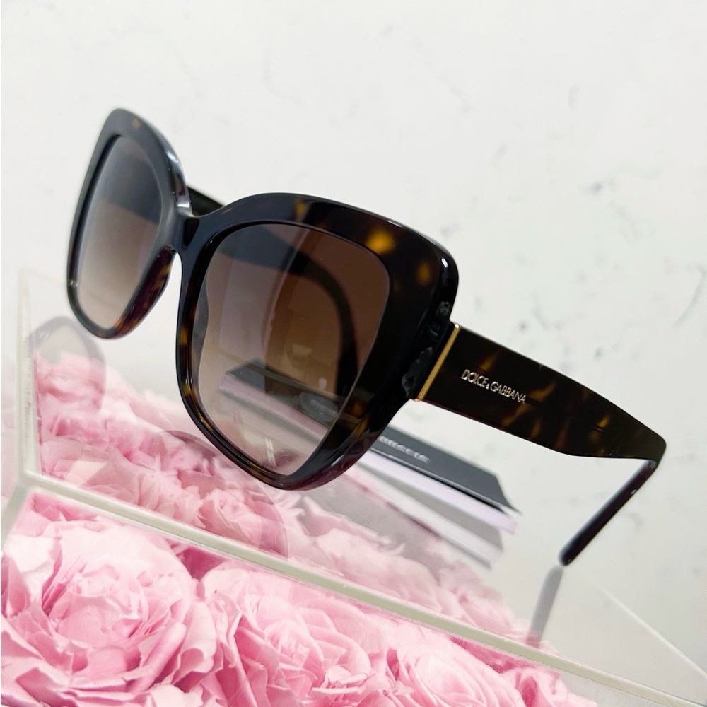 Authentic Dolce & Gabbana Havana DG4348AB Butterfly Gradient Sunglasses